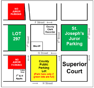Jury parking map